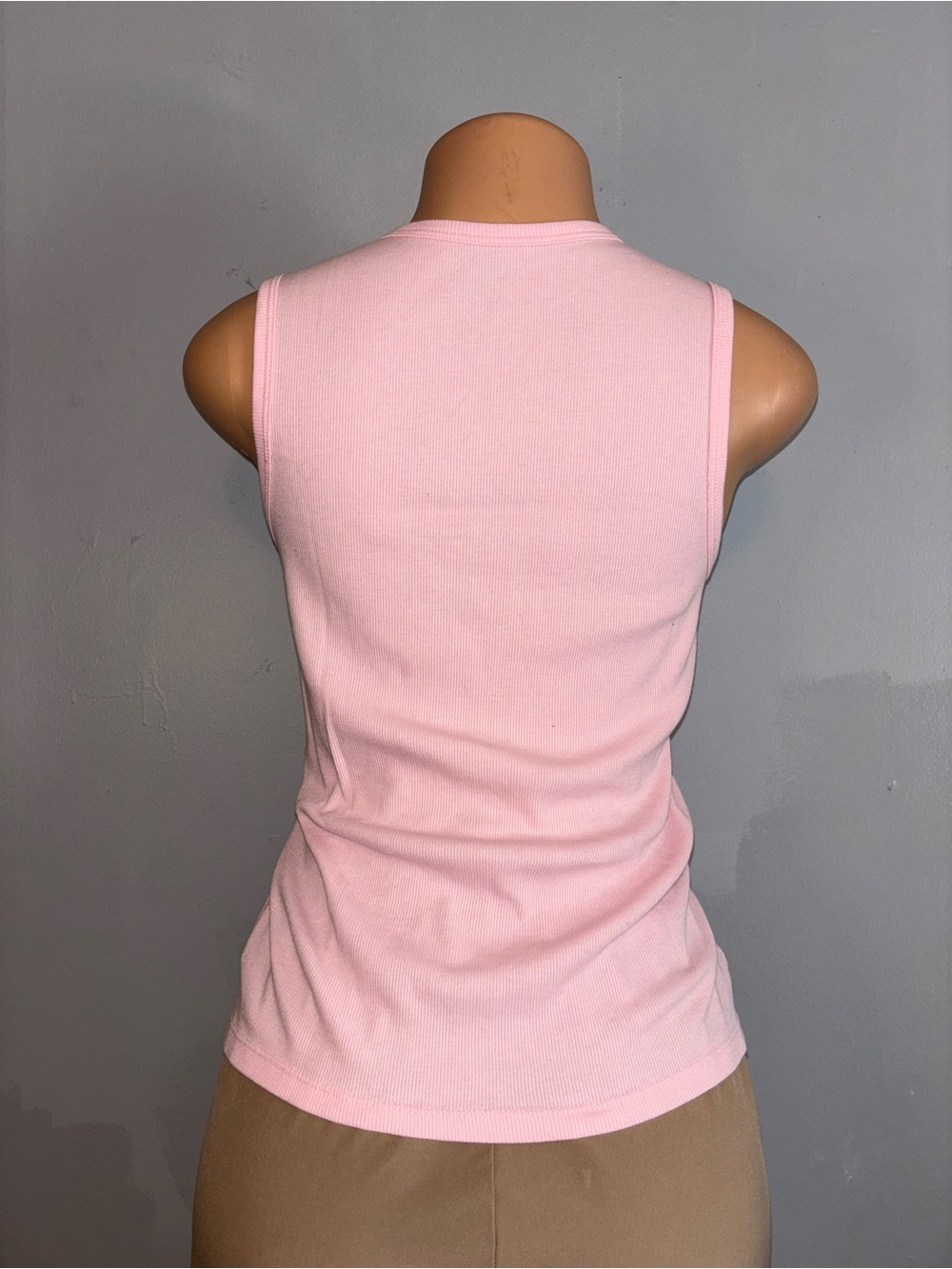 No Boundaries Light Pink Ribbed Tank Top - Picture 2 of 5